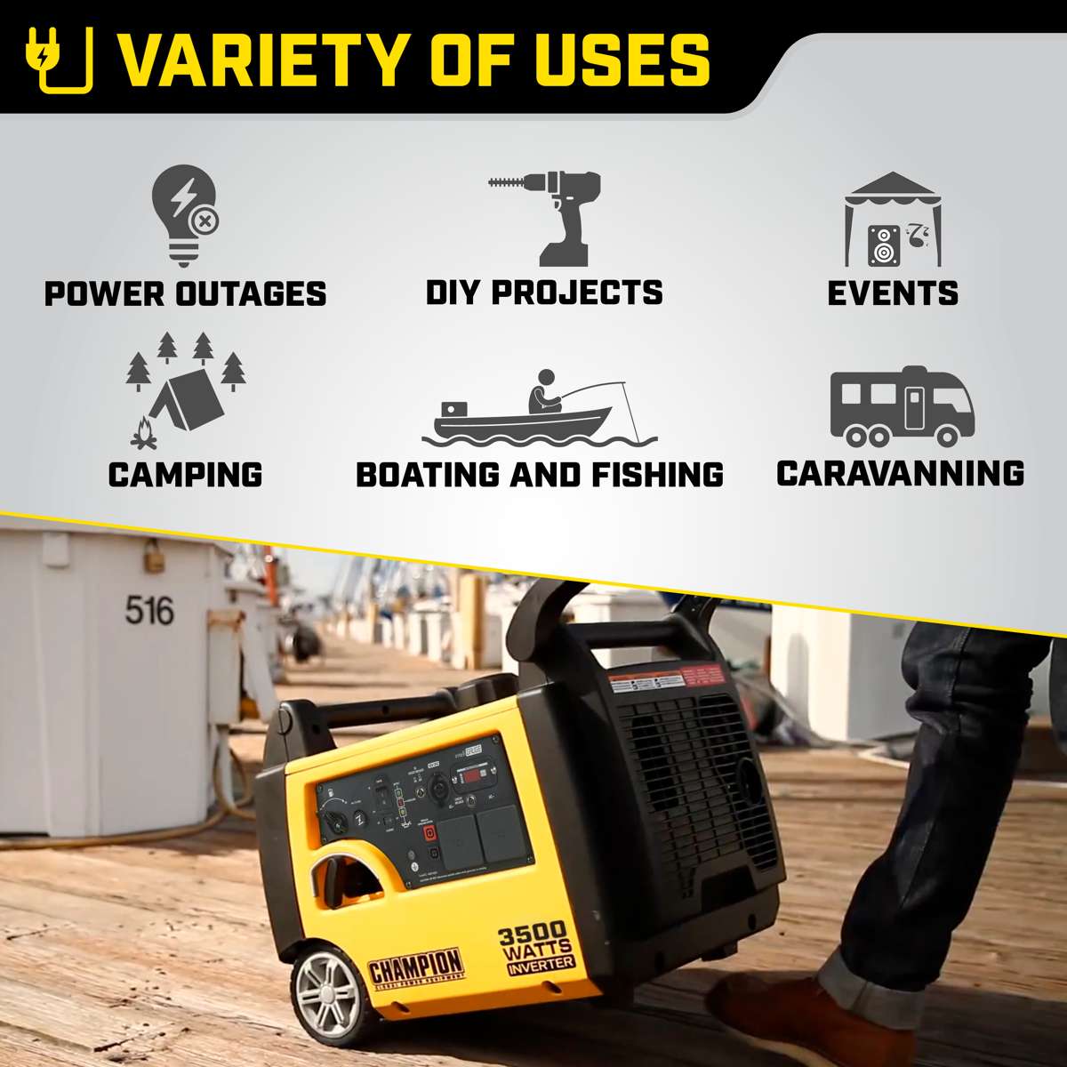 Champion 3500-Watt-Inverter-Benzingenerator