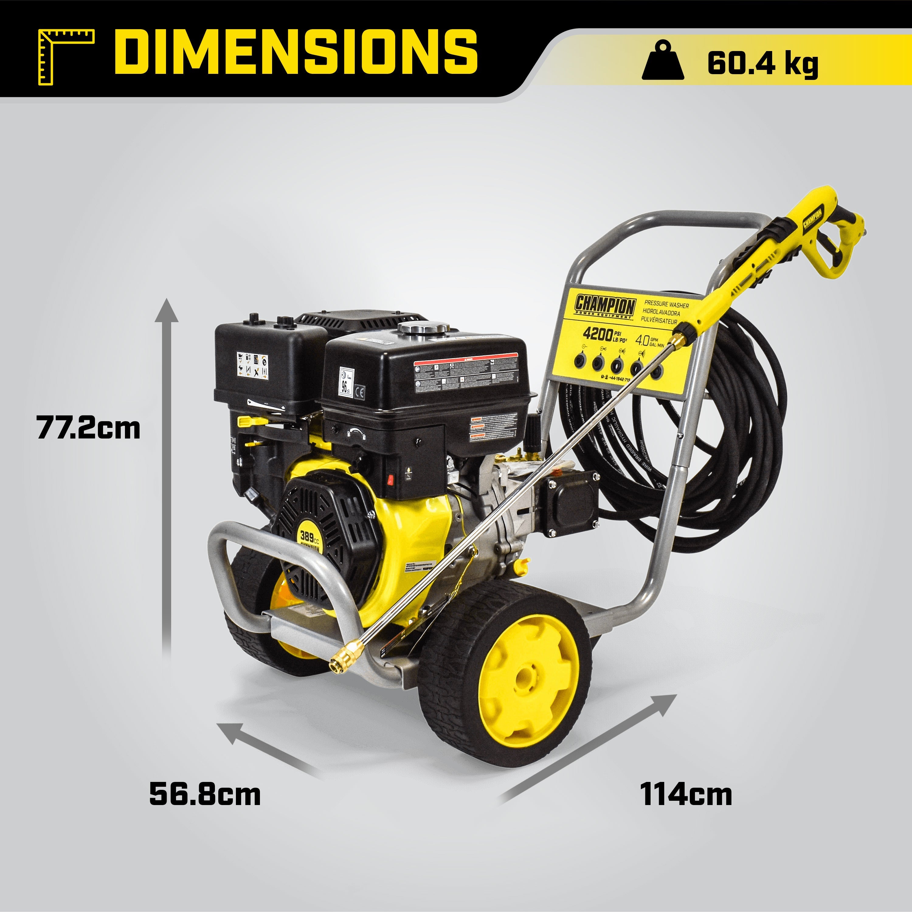 Champion 289 Bar (4200 PSI) 15,1 LPM Hochdruckreiniger