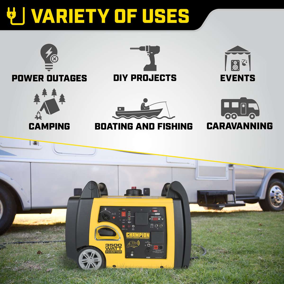 Champion 3500-Watt-Wechselrichter-Benzingenerator Premier