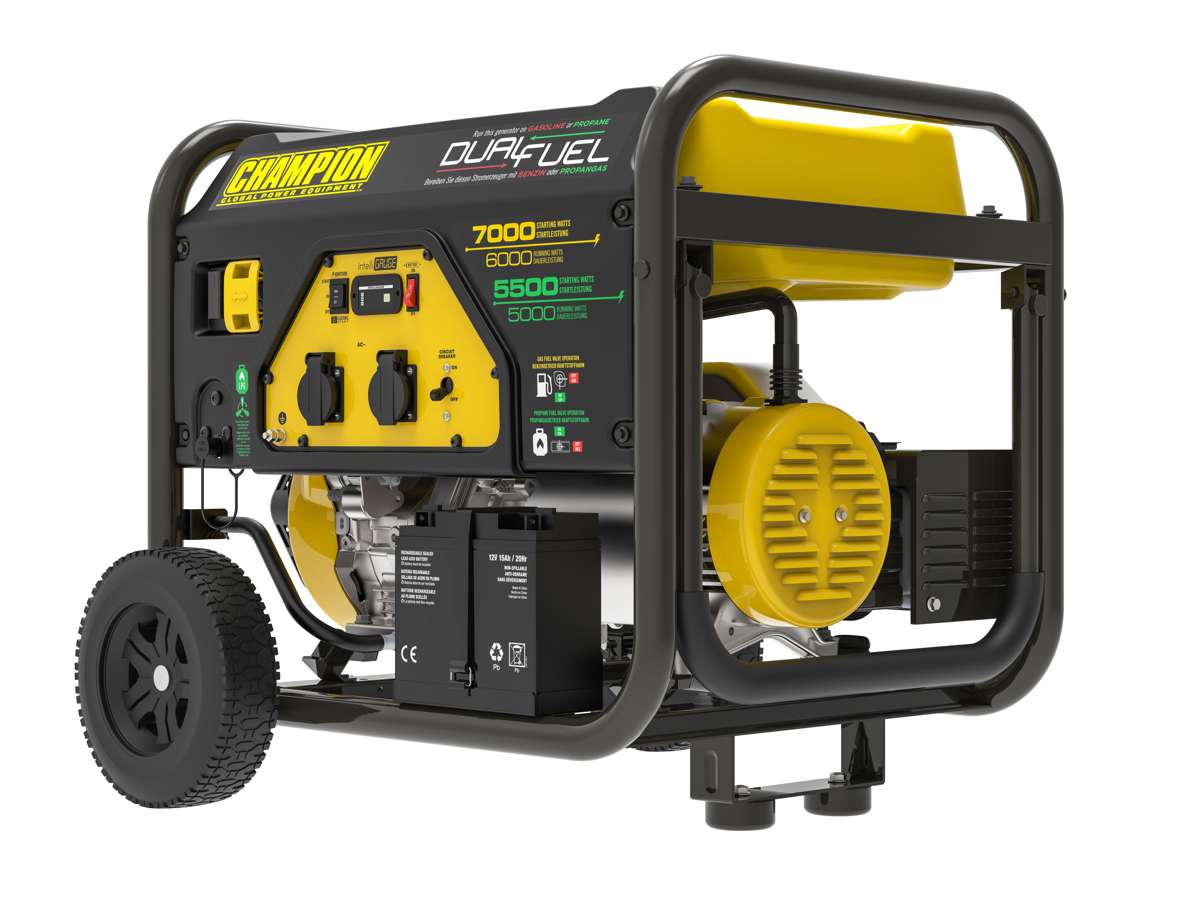 Champion 7000 Watt Dual Fuel LPG/Benzin-Generator