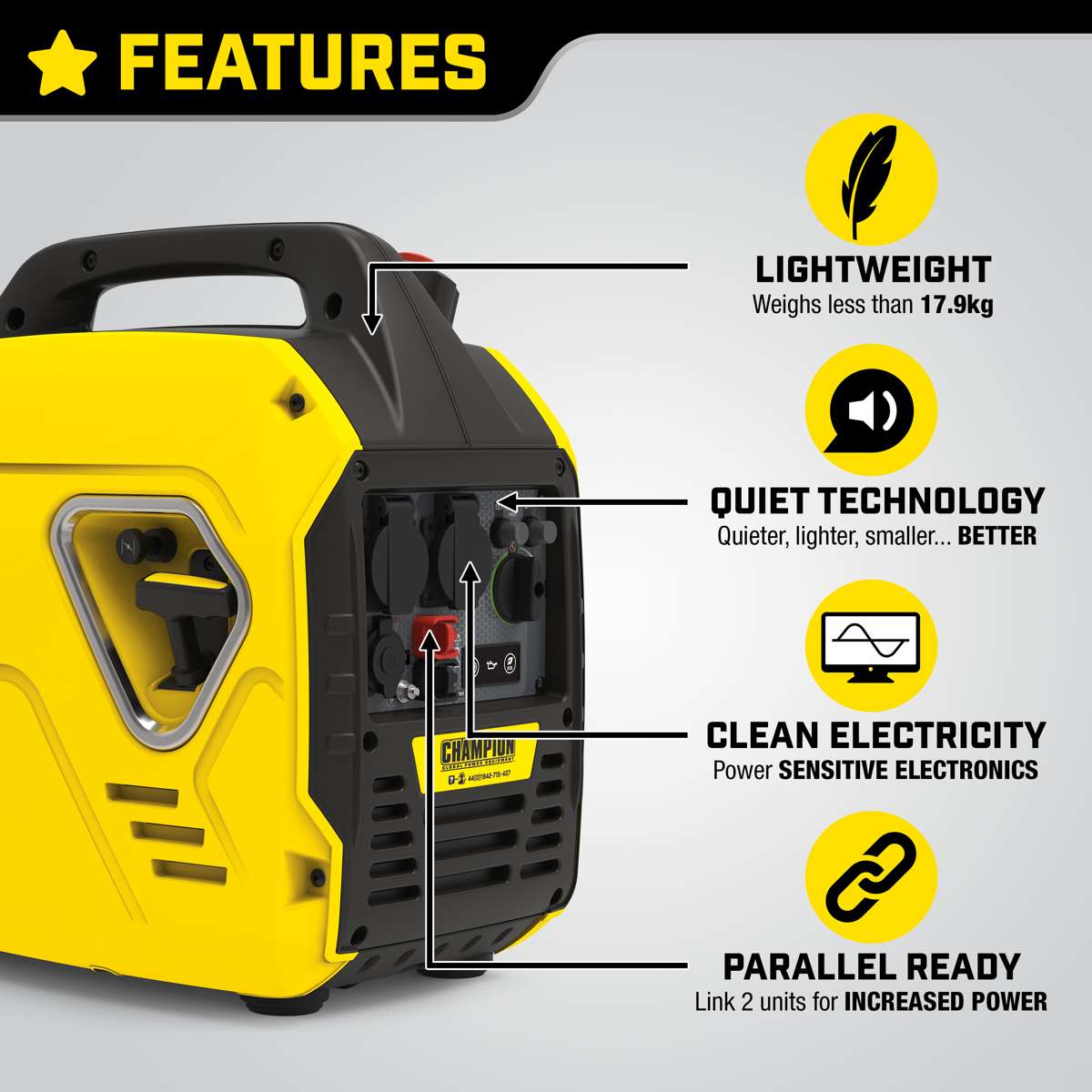Champion 2200-Watt-Inverter-Generator – Das mächtige Atom!