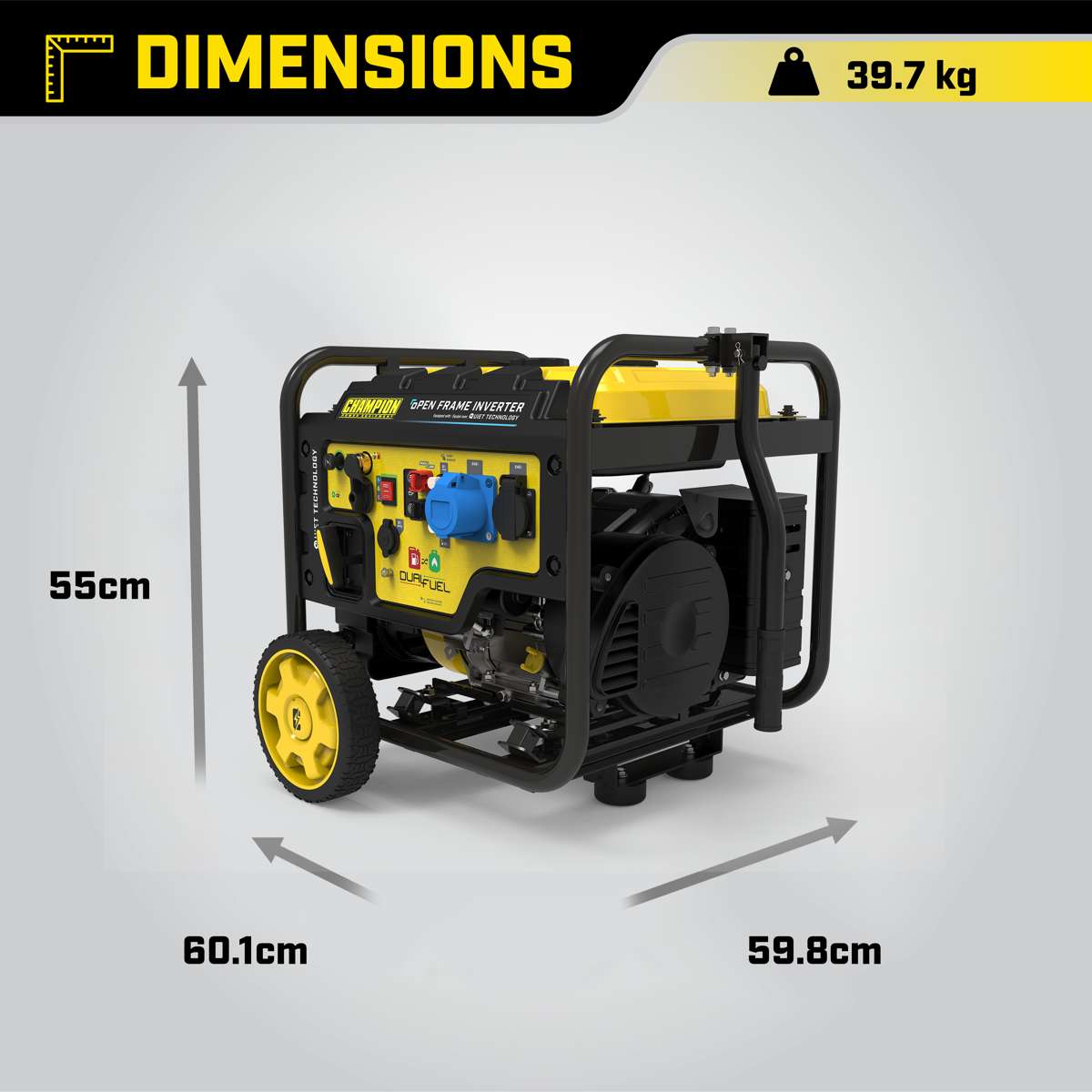 Champion 3600 Watt Dual-Fuel-Digital-Hybrid-Wechselrichter